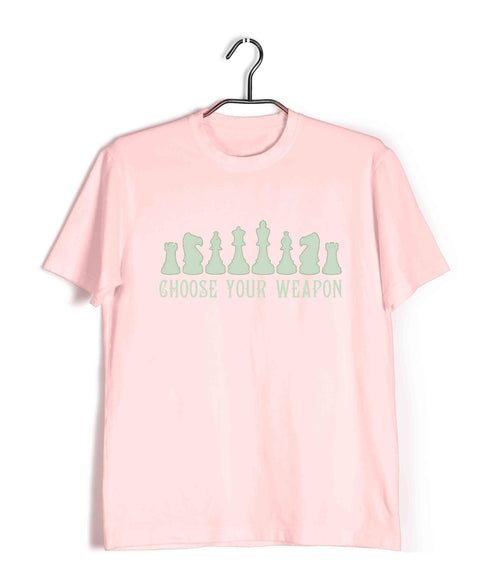 Chess Choose Your Weapon Sports Casual Graphic Printed T-Shirt for Men